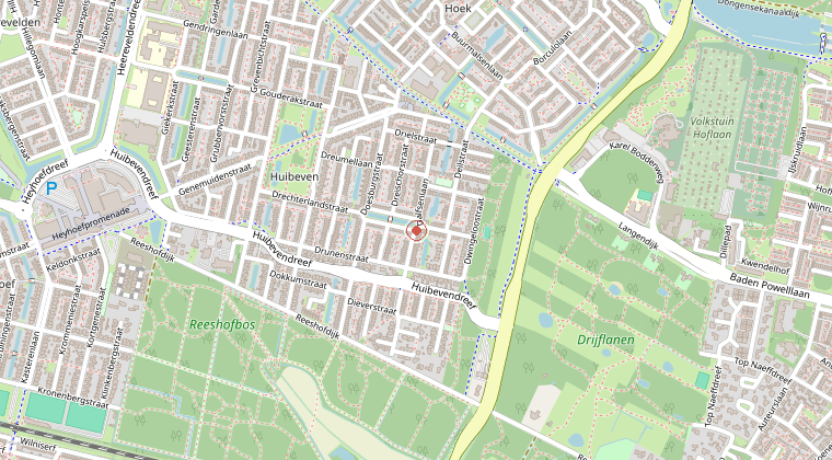 Kaart van de omgeving van de melding