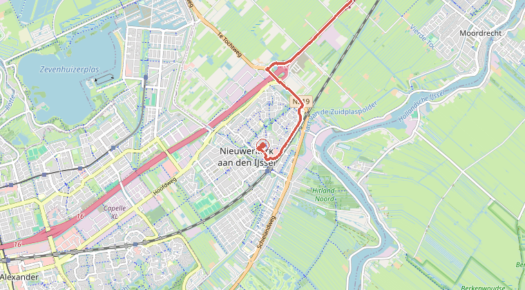Kaart van de omgeving van de melding