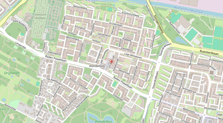 Kaart van de omgeving van de melding