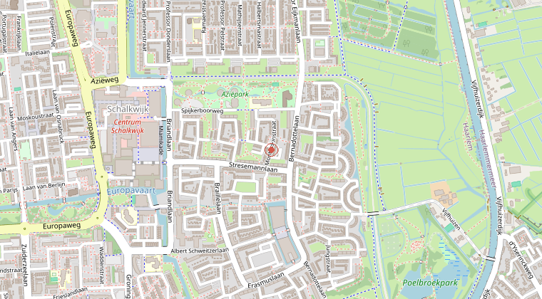 Kaart van de omgeving van de melding