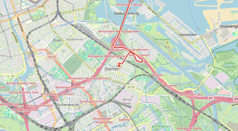 Kaart van de omgeving van de melding