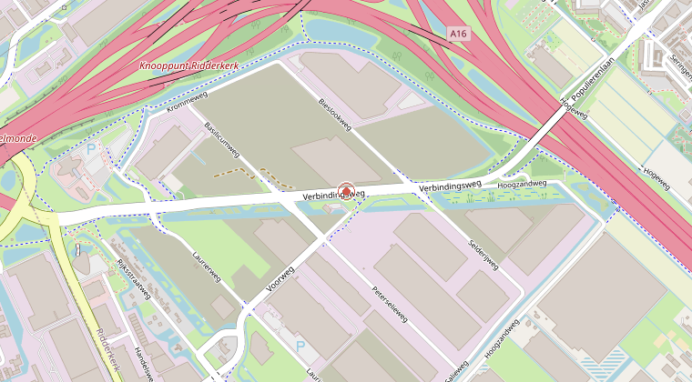 Kaart van de omgeving van de melding