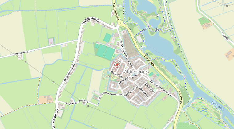 Kaart van de omgeving van de melding