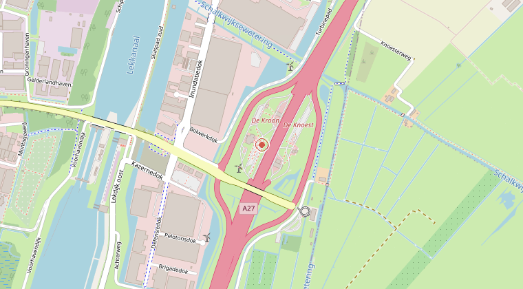Kaart van de omgeving van de melding
