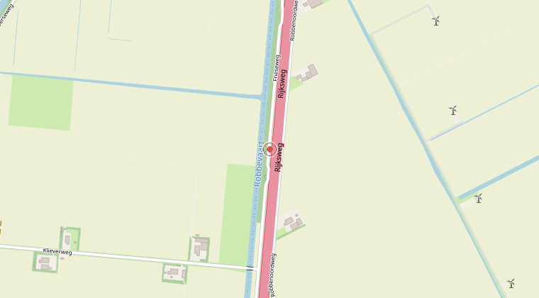 Kaart van de omgeving van de melding
