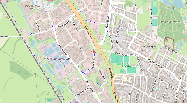 Kaart van de omgeving van de melding