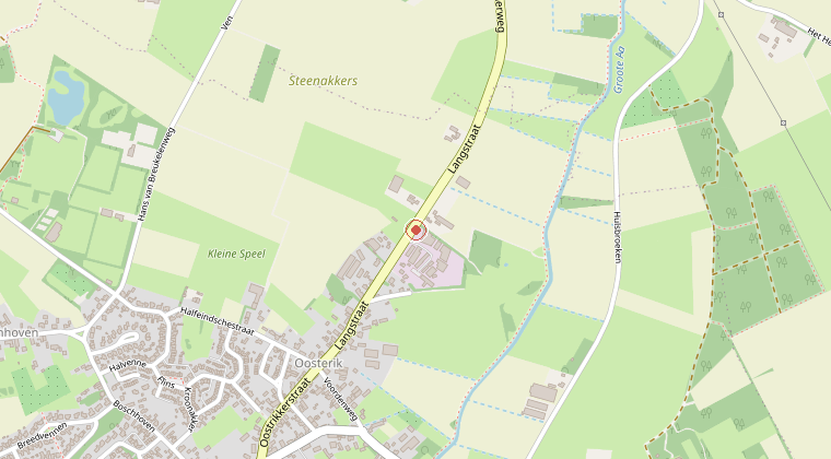 Kaart van de omgeving van de melding