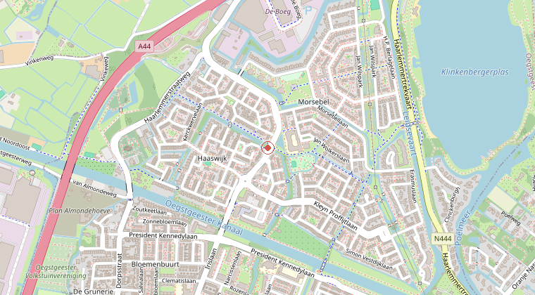 Kaart van de omgeving van de melding
