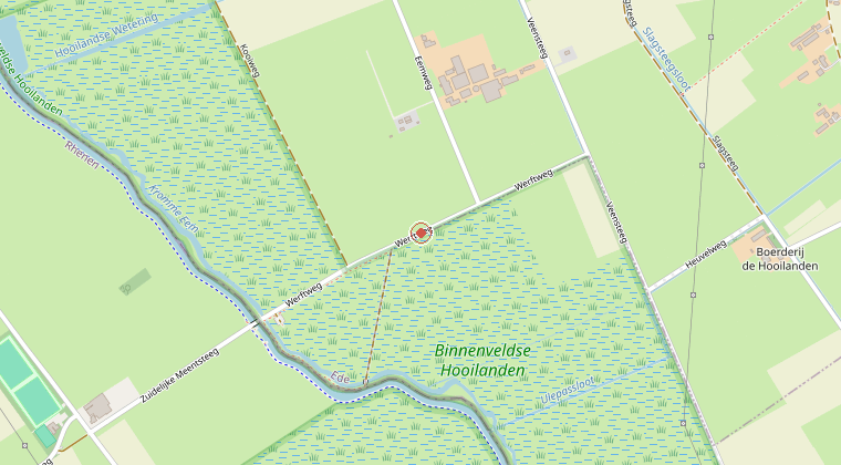 Kaart van de omgeving van de melding
