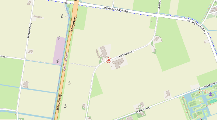 Kaart van de omgeving van de melding
