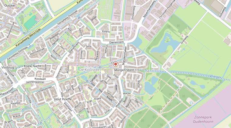 Kaart van de omgeving van de melding