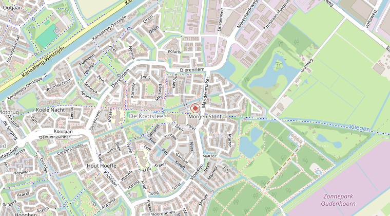 Kaart van de omgeving van de melding