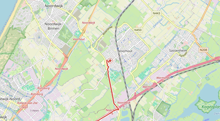 Kaart van de omgeving van de melding