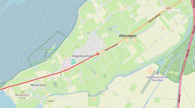 Kaart van de omgeving van de melding
