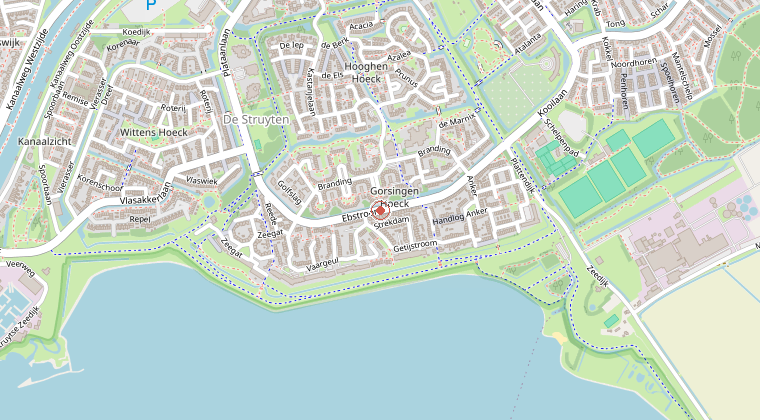 Kaart van de omgeving van de melding