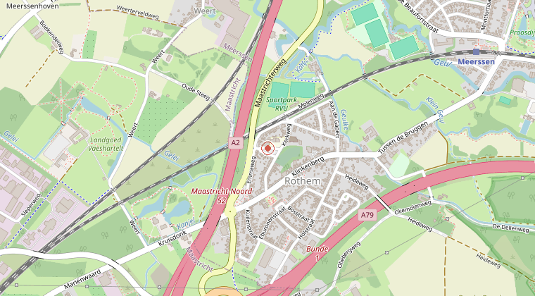Kaart van de omgeving van de melding