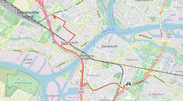 Kaart van de omgeving van de melding