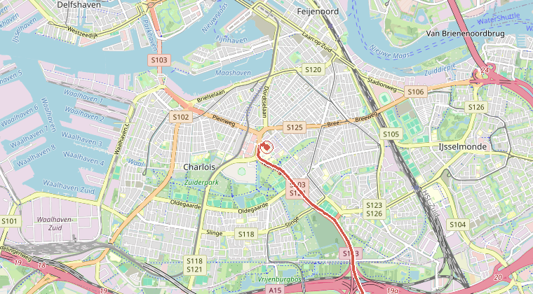 Kaart van de omgeving van de melding