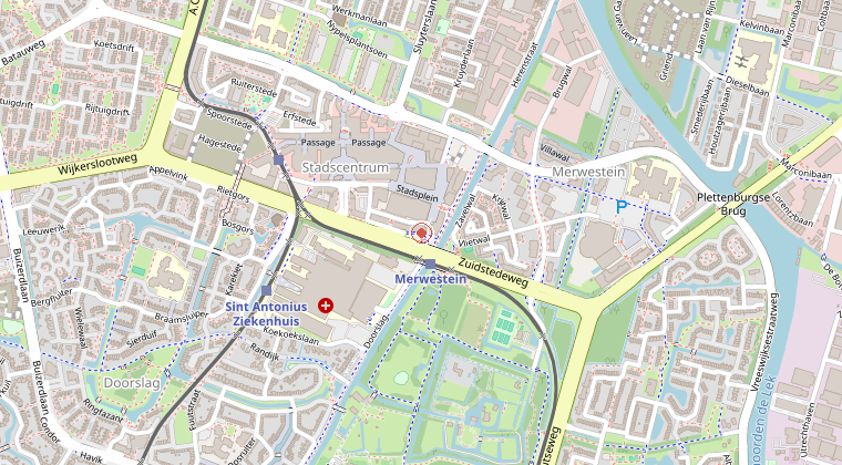 Kaart van de omgeving van de melding