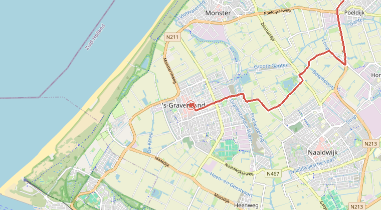 Kaart van de omgeving van de melding
