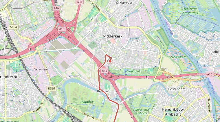 Kaart van de omgeving van de melding