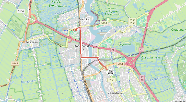 Kaart van de omgeving van de melding