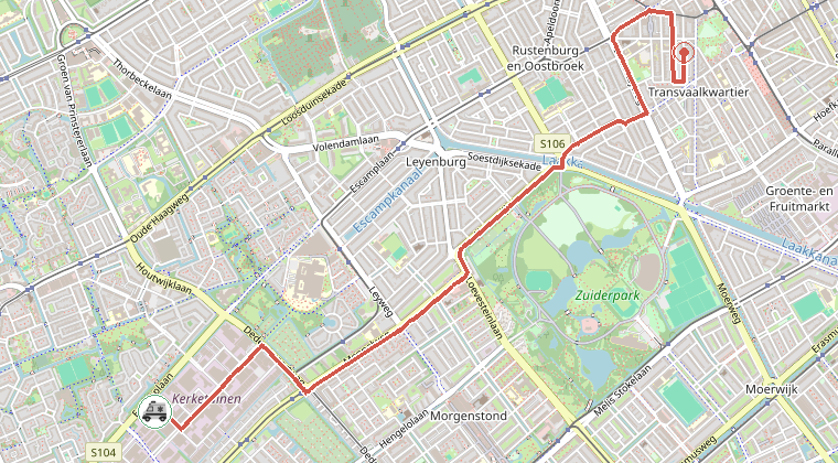 Kaart van de omgeving van de melding
