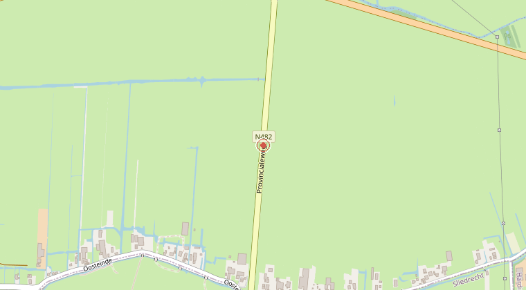 Kaart van de omgeving van de melding