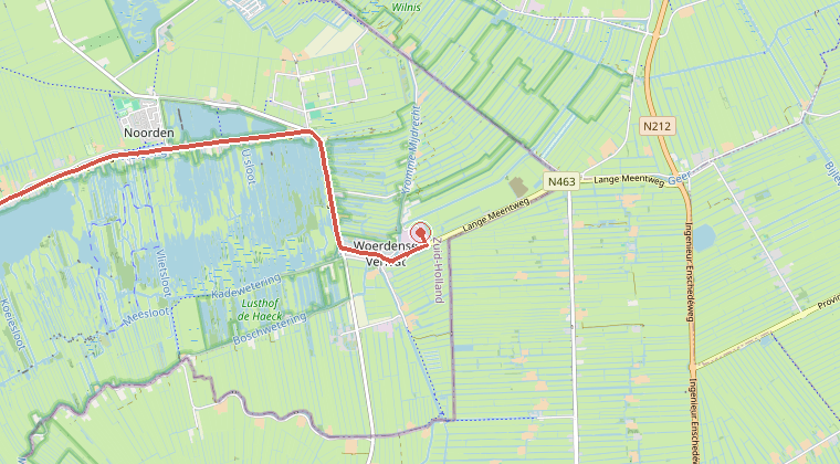 Kaart van de omgeving van de melding