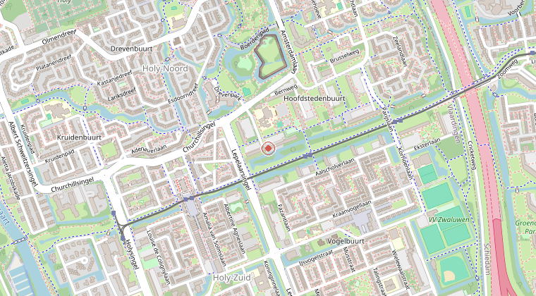 Kaart van de omgeving van de melding
