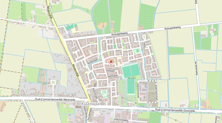 Kaart van de omgeving van de melding