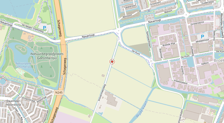 Kaart van de omgeving van de melding
