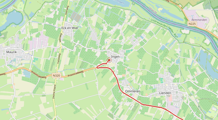 Kaart van de omgeving van de melding