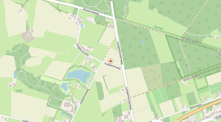 Kaart van de omgeving van de melding