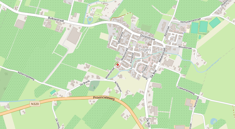 Kaart van de omgeving van de melding