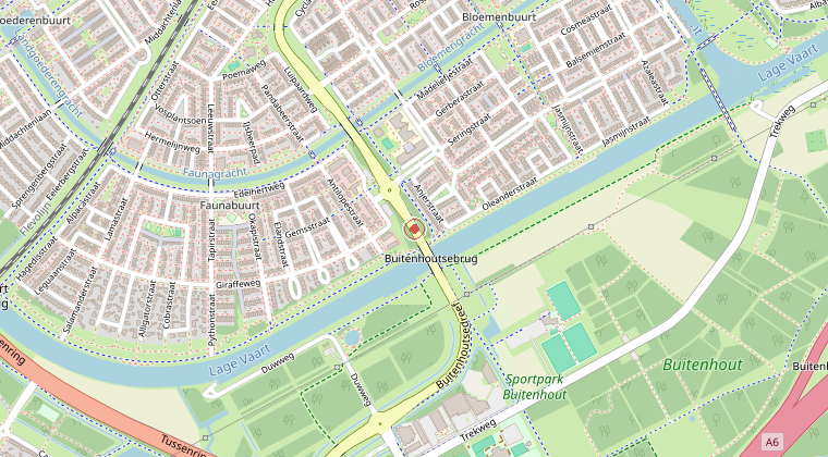 Kaart van de omgeving van de melding