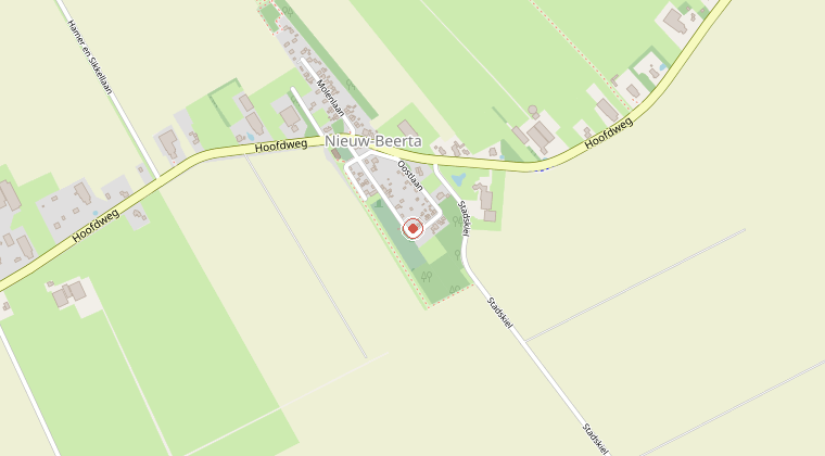 Kaart van de omgeving van de melding
