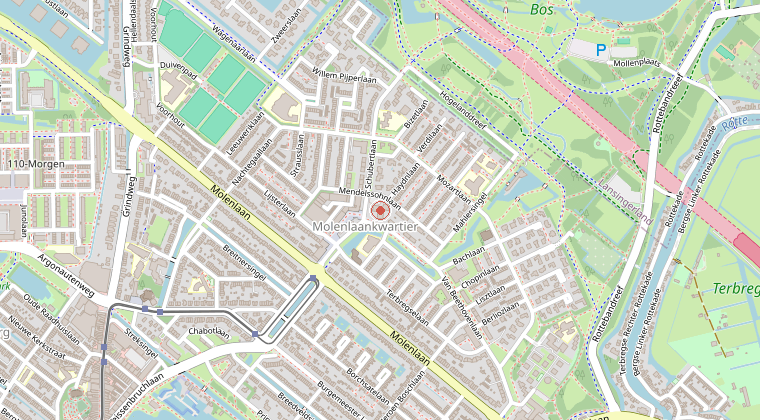 Kaart van de omgeving van de melding