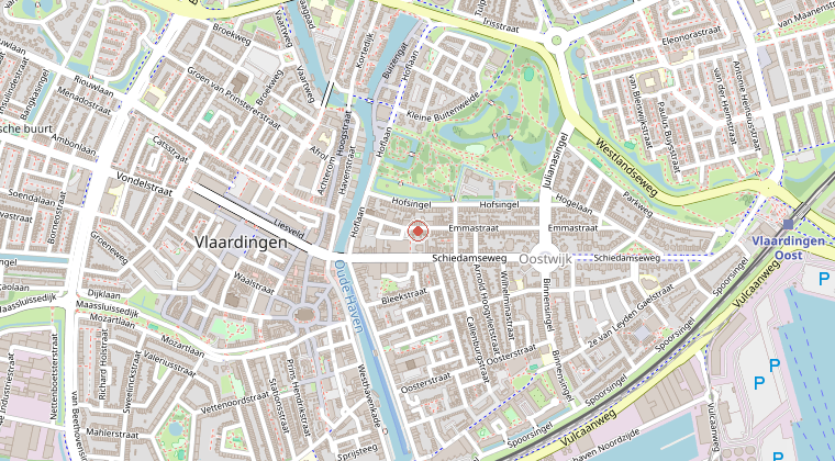 Kaart van de omgeving van de melding