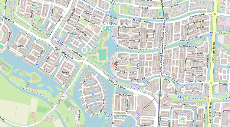 Kaart van de omgeving van de melding