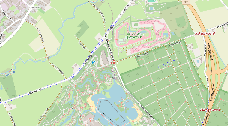 Kaart van de omgeving van de melding