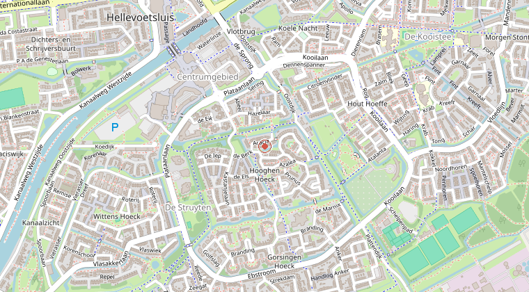 Kaart van de omgeving van de melding