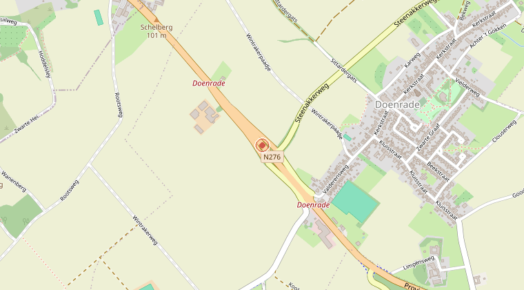 Kaart van de omgeving van de melding