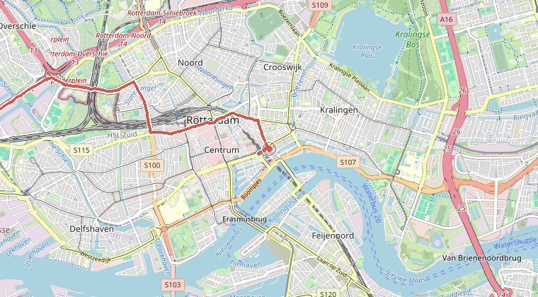 Kaart van de omgeving van de melding