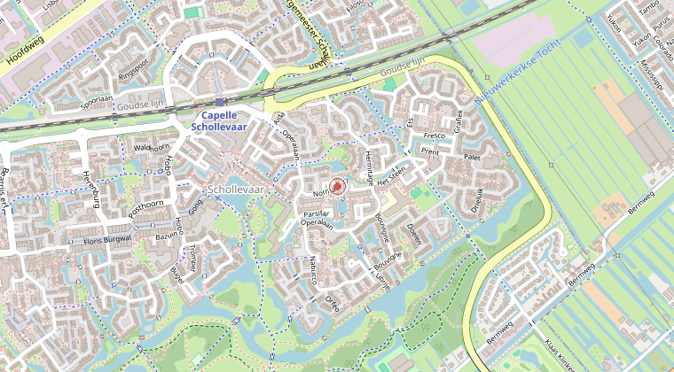 Kaart van de omgeving van de melding