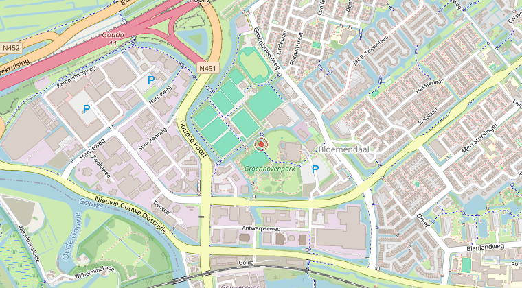 Kaart van de omgeving van de melding