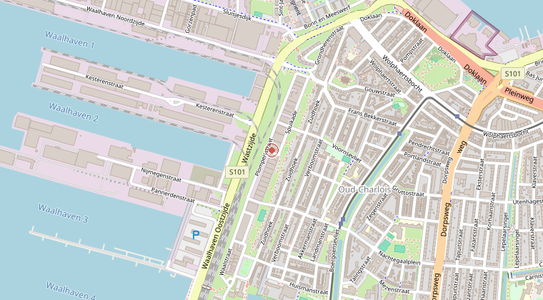Kaart van de omgeving van de melding