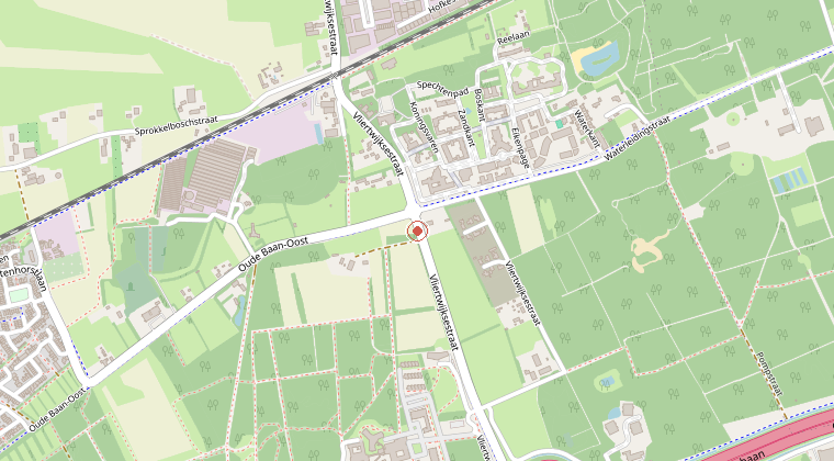 Kaart van de omgeving van de melding
