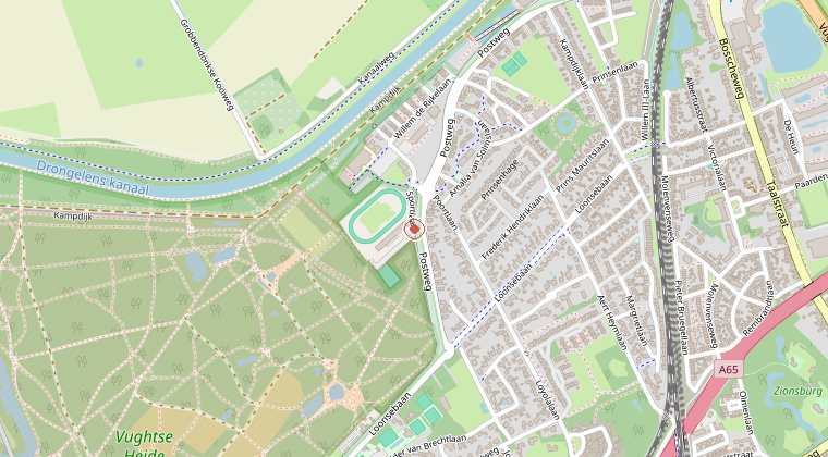 Kaart van de omgeving van de melding