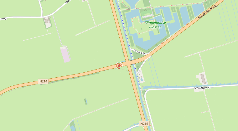 Kaart van de omgeving van de melding